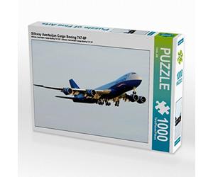 CALVENDO Puzzle Silkway Azerbaijan Cargo Boeing 747-8F 1000 Teile Puzzle quer 1000 Pieces 64 x 48 cm from Chris Jilli