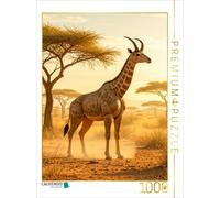 CALVENDO Puzzle Sivatherium, gigantic prehistoric giraffe with antlers | 1000 pi