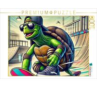CALVENDO Puzzle Skater-Turtle: Slow was yesterday | 1000 pieces, finished size 2
