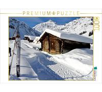 CALVENDO Puzzle Skihütte 1000 Teile Puzzle quer | 1000 Teile Lege-Größe 64x48cm