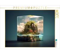 CALVENDO Puzzle Small island in a glass cube | 1000 pieces, finished size 25.2 ×