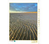 CALVENDO Puzzle Small water channels in the evening light on Ordingen beach | 10