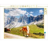 CALVENDO Puzzle Sommets Geisler - SAS Rigais et Furchetta - parois Nord - Villnößtal - 3025 HM 1000 Pieces 64 x 48 cm from uwe vahle