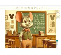 CALVENDO Puzzle Souris Dessin Animé Déguisé en Enseignant dans Une École | 1000 Pièces Lege Taille 64 * 48cm Photo Puzzle pour Heures de Bonheur