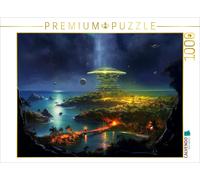 CALVENDO Puzzle Space station on a planet | 1000 pieces, finished size 25.2 × 18