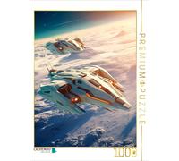 CALVENDO Puzzle Spaceships above the clouds | 1000 pieces, finished size 25.2 ×