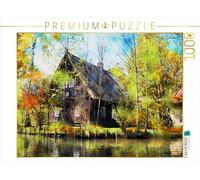 CALVENDO Puzzle Spreewald. Vue d'automne d'une Maison Traditionnelle dans Le Spreewald. 1000 Pieces 64 x 48 cm from Anja Frost