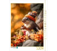 CALVENDO Puzzle Squirrel wearing a hat in autumn | 1000 pieces, finished size 25
