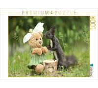 CALVENDO Puzzle Écureuil avec Son ami Teddy 1000 Pieces 64 x 48 cm from Birgit Cerny