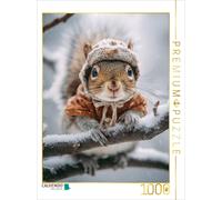 CALVENDO Puzzle Squirrels in winter | 1000 pieces, finished size 25.2 × 18.9 in