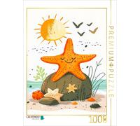 Puzzle · Image d'étoile de mer comme décoration Murale | Image d'étoile de mer joyeuse comme décoration murale · 1000 pièces · Format assemblé 64 × 48 cm · CALVENDO Puzzle