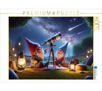 CALVENDO Puzzle Stargazing: Two dwarves discover the universe | 1000 pieces, fin