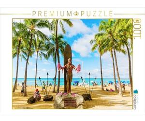 CALVENDO Puzzle Statue de Duke Kahanamoku, Le père du Surf Moderne, 1000 pièces, Taille de la Pose 64 x 48 cm, Photo Puzzle Image par Christian Müller