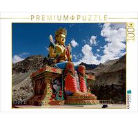 CALVENDO Puzzle Statue du Bouddha Maitreya (Hauteur : Environ 32 m) dans la vallée de la Nubra. 1000 Pieces 64 x 48 cm from Bernd Becker