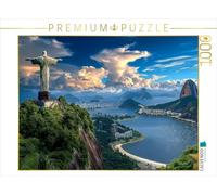 CALVENDO Puzzle Statue du Christ Rio de Janeiro, Brésil | 1000 pièces Taille de la Pose 64x48cm Photo Puzzle pour Heures de Bonheur