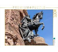 CALVENDO Puzzle Statue équestre de l'empereur Hohenzollernkaiser Guillaume I | 1000 pièces Taille de la Pose 64 x 48 cm Puzzle Photo pour des Heures heureuses