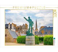 CALVENDO Puzzle Statue Robert Surcouf, Saint Malo, Bretagne, Frankreich | 1000 T