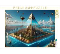 CALVENDO Puzzle Steampunk - Stadtteil in gläserner Pyramide | 1000 Teile Lege-Gr
