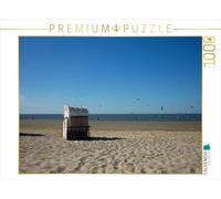 CALVENDO Puzzle Strandkorb an der Nordsee 1000 Teile Puzzle quer 1000 Pieces 64 x 48 cm from Kattobello