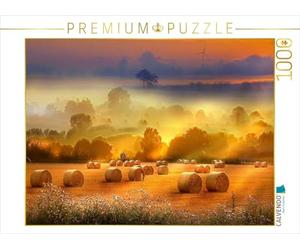 CALVENDO Puzzle Strohballen Auf dem Feld 1000 Teile Puzzle quer 1000 Pieces 64 x 48 cm from Peter Roder