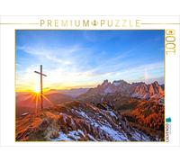 Puzzle · Croix du Sommet au Soleil | Sulzenschneid à Filzmoos · 1000 pièces · Format assemblé 64 × 48 cm · CALVENDO Puzzle