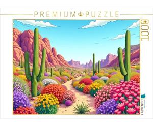 CALVENDO Puzzle Super Bloom dans Le désert de Californie | 1000 pièces Taille de la Pose 64 x 48 cm Puzzle Photo pour des Heures heureuses