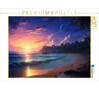 CALVENDO Puzzle Surf in the sunset | 1000 pieces, finished size 25.2 × 18.9 in (
