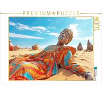 Puzzle · Le surréalisme à la Rencontre du désert | Une femme se repose · 1000 pièces · Format assemblé 64 × 48 cm · CALVENDO Puzzle