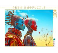Puzzle · Quand Le surréalisme Rencontre la Culture masaï | Portrait surréaliste d'un couple · 1000 pièces · Format assemblé 64 × 48 cm · CALVENDO Puzzle