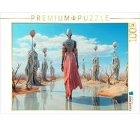 Puzzle · Quand Le surréalisme Rencontre la Culture masaï | Une femme dans un paysage surréaliste · 1000 pièces · Format assemblé 64 × 48 cm · CALVENDO Puzzle