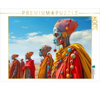 CALVENDO Puzzle Surrealismus trifft Massai-Kultur | 1000 Teile Lege-Größe 64 × 4