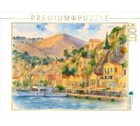 CALVENDO Puzzle Symi Île Dodécanèse | 1000 pièces Taille de la Pose 64 x 48 cm Puzzle Photo pour des Heures heureuses
