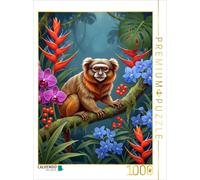 CALVENDO Puzzle Tamarin monkey among the flowers | 1000 pieces, finished size 25