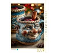 CALVENDO Puzzle Tasse de Noël avec vin Chaud - Motif d'hiver Amusant | 1000 pièces - Dimensions de la Pose : 48 x 64 cm - Puzzle Photo pour des Heures heureuses
