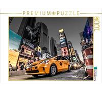CALVENDO Puzzle Taxi Jaune à Times Square - Un Motif du Calendrier New York City - Color Glam Edition I 1000 Pieces 64 x 48 cm from Kurt Krause