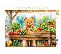 CALVENDO Puzzle Teddy verkauft Obst auf dem Wochenmarkt | 1000 Teile Lege-Größe