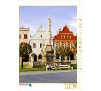 Puzzle · Telč, Teltsch, en République tchèque, Colonne mariale ou Colonne | de la peste sur la place du marché · Un bel endroit pour se… · 1000 pièces · Format assemblé 64 × 48 cm · CALVENDO Puzzle
