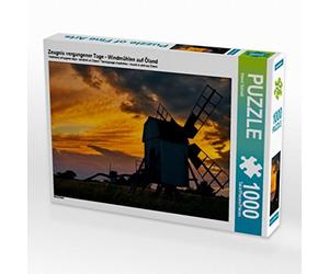 CALVENDO Puzzle Témoignage d'un Temps révolu - Les moulins à Vent d'Öland 1000 Pieces 64 x 48 cm from Bernd Schiedl