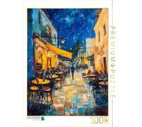 CALVENDO Puzzle Terrasse Café Soirée IA | 1000 Pièces Lege Taille 48x64cm Puzzle Photo pour Heures de Bonheur