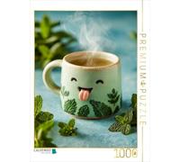 CALVENDO Puzzle Thé à la Menthe poivrée Coquine étire la Langue - Motif d'herbes drôles | 1000 pièces Taille 48 x 64 cm Puzzle Photo pour des Heures heureuses