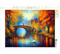 CALVENDO Puzzle The bridge by the river | 1000 pieces, finished size 25.2 × 18.9