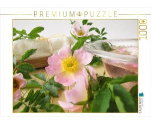 CALVENDO Puzzle Thé de Bain aux Roses Sauvages 1000 Pieces 64 x 48 cm from Heike Rau
