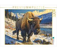 CALVENDO Puzzle The European bison (Bos bonasus) is the largest land mammal in E