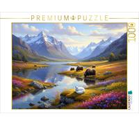 CALVENDO Puzzle The Himalayas with a yak and a fox | 1000 pieces, finished size