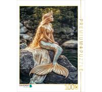 CALVENDO Puzzle The Little Mermaid on a rock | 1000 pieces, finished size 25.2 ×