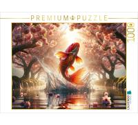 CALVENDO Puzzle The Rise of the Koi - A Leap Through the Spring Twilight | 1000