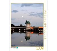 CALVENDO Puzzle The Schleib Bridge in Kappeln at twilight | 1000 pieces, finishe