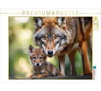 CALVENDO Puzzle The she-wolf protects her cub | 1000 pieces, finished size 25.2