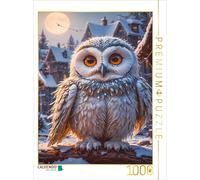 CALVENDO Puzzle The snowy owl from Europe | 1000 pieces, finished size 25.2 × 18