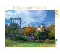 CALVENDO Puzzle Die Hängebrücke in Grimma 1000 Teile Puzzle quer 1000 Pieces 64 x 48 cm from wkbilder